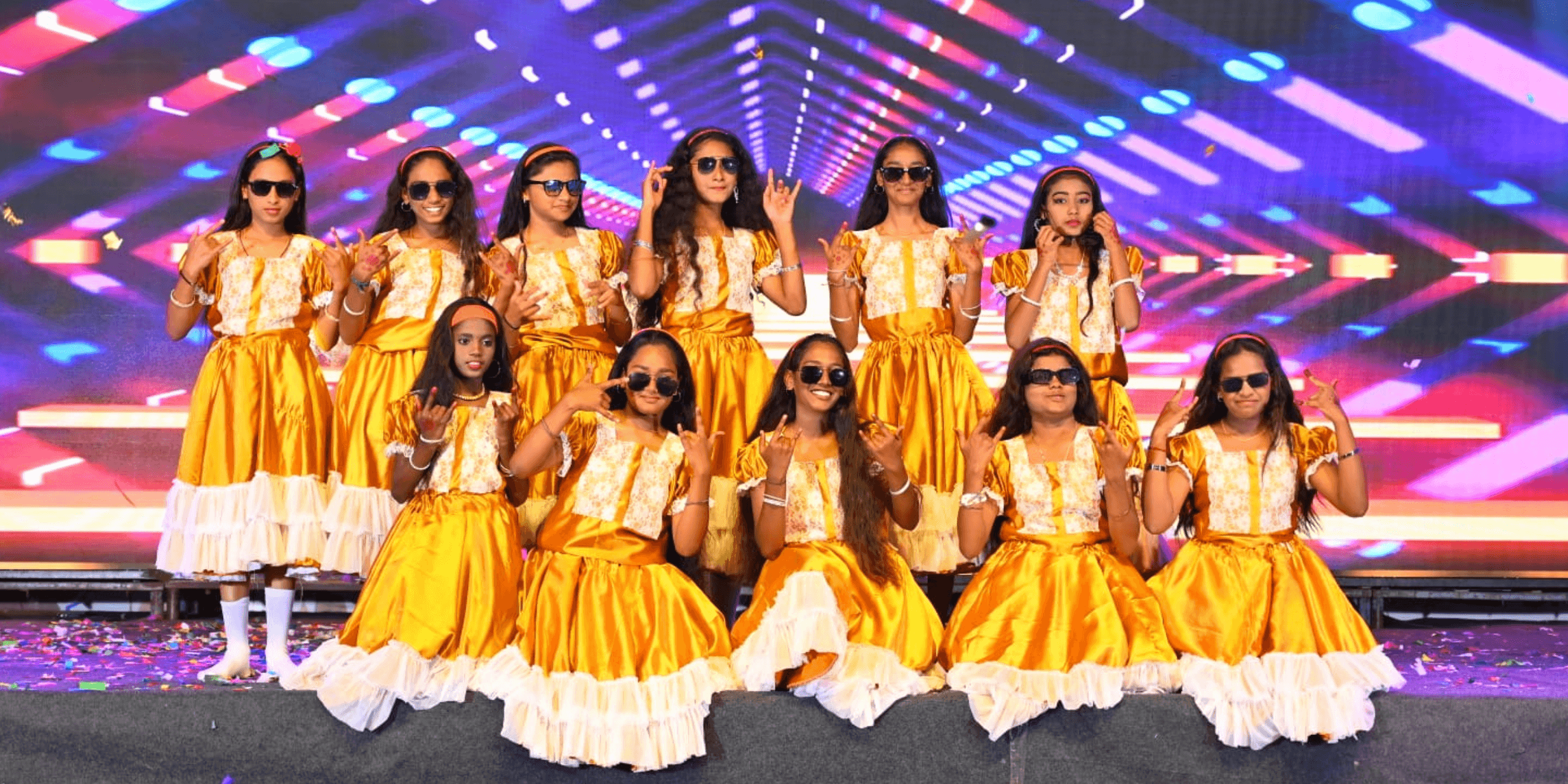 Annual day dance performance on stage